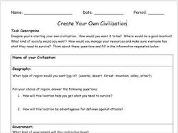 Browse thousands of art pieces in categories from fine art to pop culture or create your own. Create Your Own Civilization Worksheets Teaching Resources Tpt