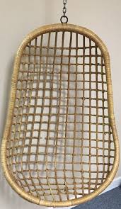 hanging rattan swing chair mid century wicker egg bamboo chain wooden vtg retro hanging rattan swinging chair mid century chair