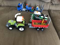 Lego 60223 Harvester Transport Plus Lego 7684 Pig Farm Tractor Lego Tractor Lego Construction Lego