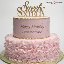 We can't wait for you to try. Happy Sweet 16 Birthday Cake With Name Enamewishes