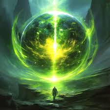 Сфера хаоса, зелено-желтый, …» — создано в Шедевруме