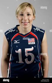 Volleyball player Nicole Davis poses for a portrait at the ...