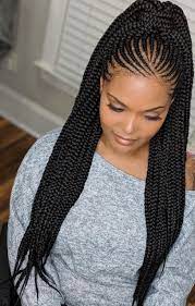 Pin By Odille Sossou On Fashion Trends In 2019 African Hair Braiding Styles African Braids Styles Feed In Braids Ponytail