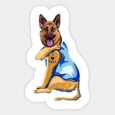 50+ best german shepherd dog tattoo ideas 2018. German Shepherd Tattoo I Love Mom Mom Sticker Teepublic