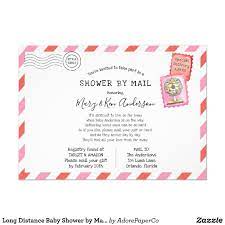 Long Distance Baby Shower By Mail Invitation Zazzle Com Long Distance Baby Shower Long Distance Baby Shower Invitations Baby Shower