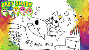 Revista para colorir baby shark. Colorindo Baby Shark E Pinkfong Direto Do Fundo Do Mar Desenho Infantil Para Criancas Youtube