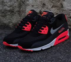 Nike Air Max 90 Essential Black Wolf Grey Atomic Red Anthracite Nike Free Shoes Nike Air Max Nike Air Max 90