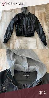 Faux Leather Jacket Leather Jacket With Hood New Look Jackets Leather Jacket