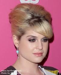 Short curly hairstyles pictures for naturally curly hair. Kelly Osbourne With Her Hair Up Into A Sixties Updo
