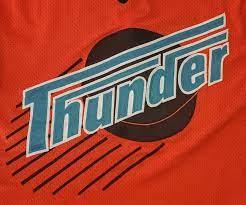 Oklahoma City Thunder NBA NHL Hockey Themed Jersey Hooter XL Blank Back #65  | eBay