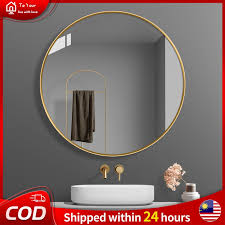 60/50/40CM Bathroom Mirror Cermin Bilik Mandi Wall Mirror Round decorative  mirror Dressing Mirror Toilet Mirror镜子