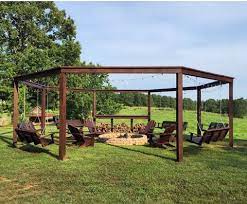 Porch swing fire pit with images gazebo. This Diy Backyard Pergola Is The Ultimate Summer Hangout Spot
