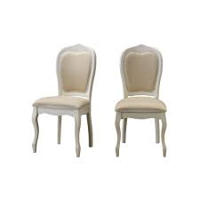 Les chaises ridge rib de zuiver ont un petit air vintage. Lot De 2 Chaises Medaillon En Tissu Coloris Ecru Comtesse 3 Suisses