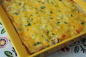 Chicken breast, cooked and shredded. Green Chili Chicken Enchilada Casserole Tasty Kitchen A Happy Recipe Community
