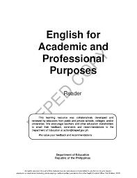 A formal definition explains the concept using general classifications and differentiating. Pdf English For Academic And Professional Purposes Reader Department Of Education Republic Of The Philippines Tyrese Cleo Academia Edu
