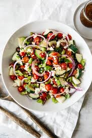 This Greek Salad Is Easy To Make And Bursting With Flavor With Only Six Ingredients Cucumbers Tomatoes Be Greek Salad Recipes Best Greek Salad Greek Salad