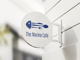 The Marine Cafe On Behance Marine Cafe Logo Marines
