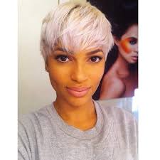 Platinum blonde short hair on brown skin. 50 Short Hairstyles For Black Women Stayglam