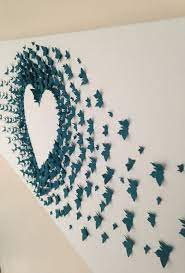Wall decoration home made art and craft. 30 Insanely Beautiful Examples Of Diy Paper Art That Will Enhance Your Decor Diy Paper Art Paper Butterfly Diy Paper