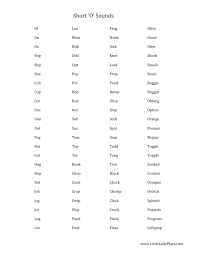 Little Lady Plays O Words Phonics Words Short O