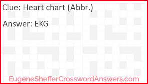 Heart Chart Abbr Crossword Clue