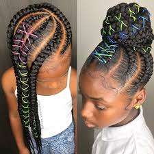 But if you want to make it even more special, you can do a fishtail braid instead of the usual braid. This Is Cute Regrann From Erica Letstalkhair Baby Buns Baby Lemmys Luv Lil Girl Hairstyles Hair Styles Braids For Black Hair