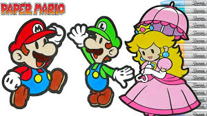 Below you will find a lot of super mario coloring pages which you can paint for your enjoyment. Paper Mario Coloring Book Pages Nintendo Luigi Princess Peach Rainbow Splash Youtube