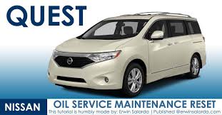 how to reset nissan quest oil service maintenance light in 2020 nissan nissan quest service maintenance pinterest