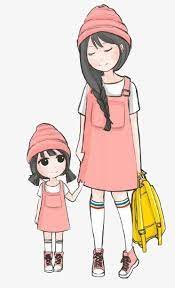 الأم وابنتها cute cartoon pictures mothers day drawings mother and daughter drawing