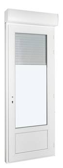 Porte Fenetre En Pvc Blanc 1 Vantail Tirant Gauche Larg 80 X Haut 215 Cm Avec Volet Roulant Motorise Uw 1 2 Brico Depot
