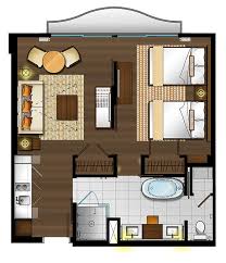 Hokulanu Waikiki Hotel By Hilton Grand Vacations In Honolulu Hawaii Hotel Room Plan Hotel Room Design Plan Hotel Floor Plan