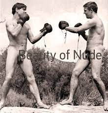 Nude male boxing