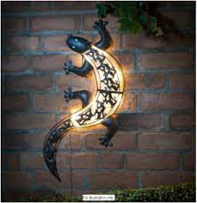 Metal lizard garden sculpture ornament recycled upcycled. Solar Garden Lights Outdoor Light Led Lizard Yard Flower Sunlight Decor Wall Art Metal Gecko Wall Art Garden Wall Art Gecko Wall Art