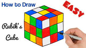 Take time to do the rest of the steps on how to draw a rubik's cube. How To Draw A Rubik S Cube Easy For Kids Step By Step Youtube