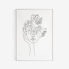 Pin By Rachel Flowers On Creative Tattoos Flower Line Drawings Line Drawing Tattoos Butterfly Outline