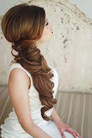 Stayglam.com elegant side braid and curly ponytail 21. Side Ponytail For Wedding Long Hair Only Not So Done Up Wedding Ponytail Side Ponytail Wedding Hairstyles Wedding Hair Side