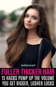 Wishing You Had Fuller More Voluminous Hair These 19 Sneaky Hacks Can Help Plump Short Medium Even Thick Hair Styles Thick Hair Remedies Volume Straight Hair