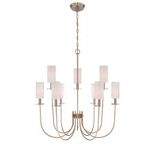 Monroe Collection 9 Light Satin Gold Chandelier Wi973711 Fan And Lighting World Of Boynton Beach