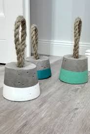 Concrete Doorstop Concrete Diy Cement Crafts Diy Doorstop