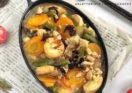 2 buah jamur hitam, iris. Resep Sapo Tahu Ayam Yang Sempurna Food Recipes Vegetables