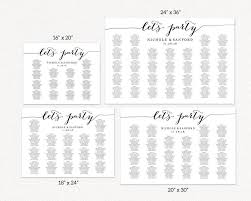 Lets Party Seating Charts Wedding Templates And Printables