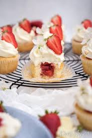 Have you tried fresh strawberry cupcakes yet? Strawberry Filled Cupcakes With White Chocolate Frosting Prettysweet