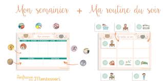 Vous souhaitez organiser votre emploi du temps ? Un Semainier Et Une Routine Du Soir Pour Etre Bien Organise Printables