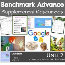 4th Grade Benchmark Advance Resources Unit 2 Characters Actions And Reactions In 2020 Benchmark Advance The Unit Benchmark