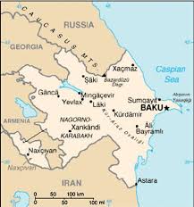 Except for its eastern caspian shoreline and some areas bordering georgia and iran, azerbaijan is ringed by mountains.the highest elevations occur in the greater caucasus. Map Of Azerbaijan And Neighbouring Countries Population 8 120 247 Download Scientific Diagram
