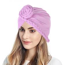 Hair Wrap Women Turban Indian Hat Headwrap Pre-tied Bonnet Knot Beanie Hat  Headwrap Hat Al Head Wrap