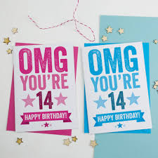 Birthday Card Ideas For 13 Year Old Boy Omg You Re 14 Birthday Card In 2020 Birthday Cards For Boys 40th Birthday Cards Birthday Cards