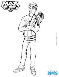 Max Mcgrath And His Ultralink Named Steel Are Taking It Easy Today More Max Steel Coloring Pages On Hellokids Com Max Steel Coloring Pages Color