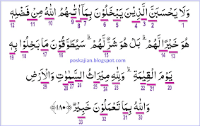 Agustus 9, 2021 oleh ngajitajwid. Hukum Tajwid Al Quran Surat Ali Imran Ayat 180 Lengkap Dengan