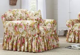 Juliet By Waverly One Piece Chair Slipcover Slipcovers For Chairs Slipcovers Floral Sofa